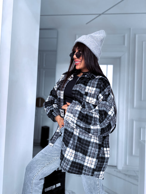 Plaid shirt "RAINY DAY" VMC58 - BLACK